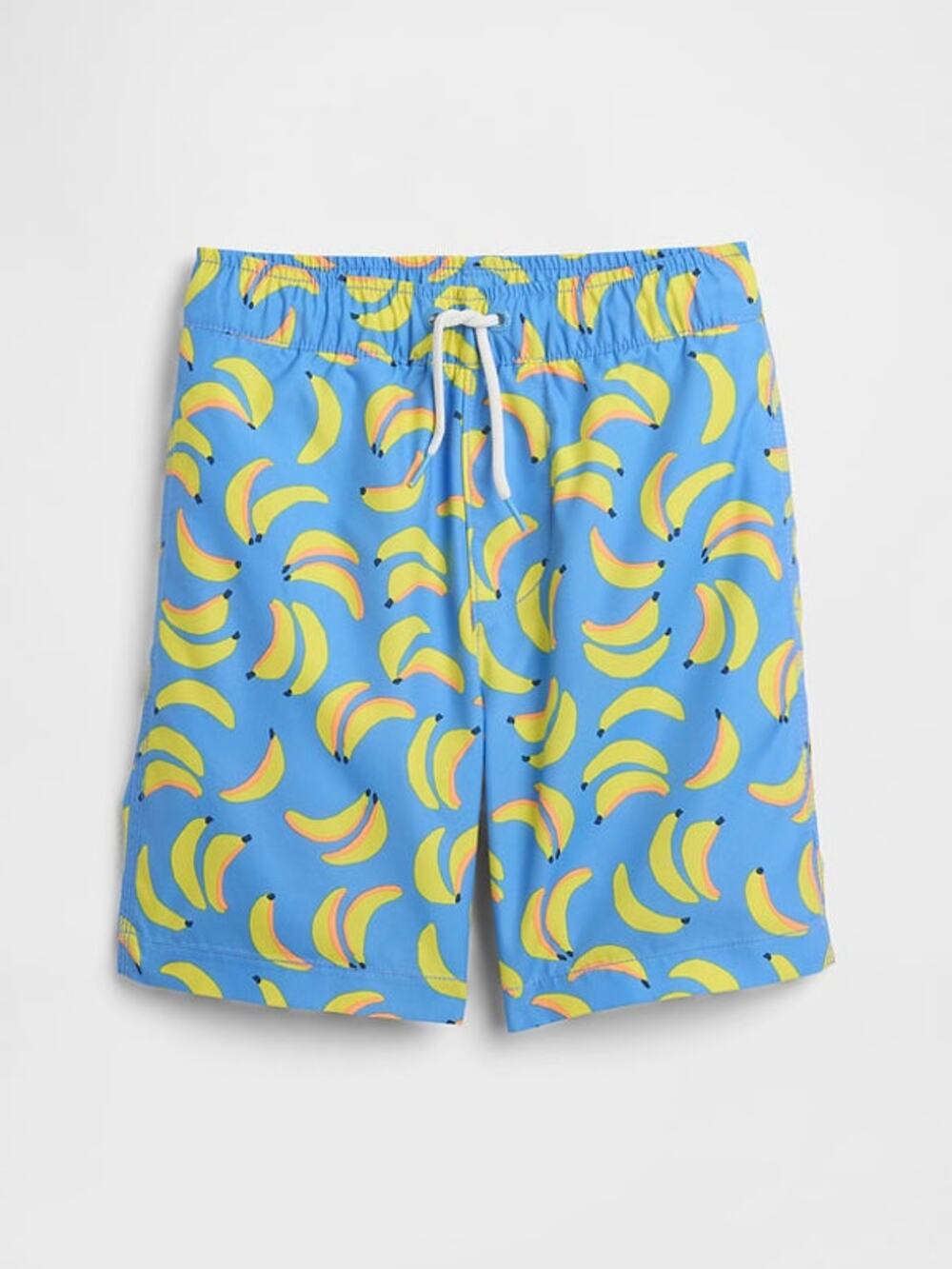 NWT Gap Factory Boys XL 12 Banana Print Swim Trunks Blue UPF 50+